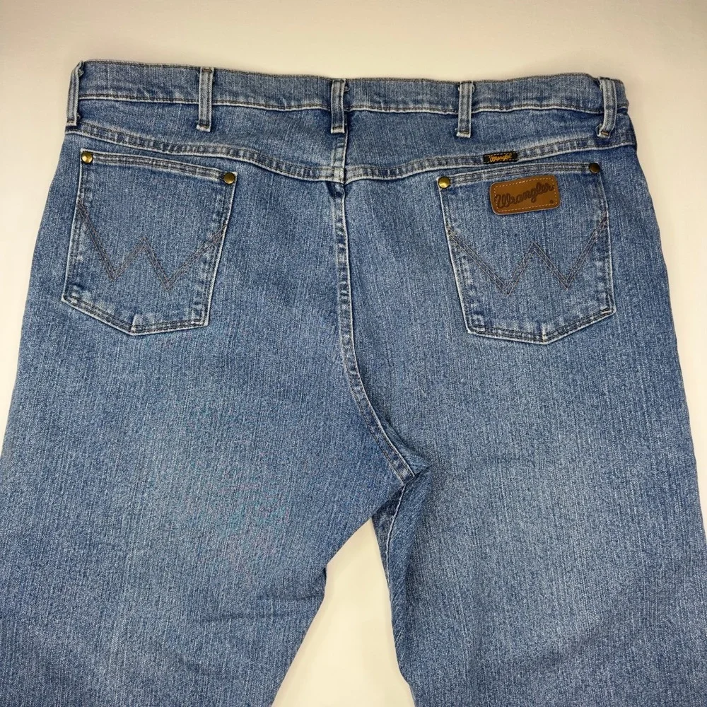 Wrangler 47 Jeans Mens‎ 42x30 Advanced Comfort Regular Fit Blue Denim Western